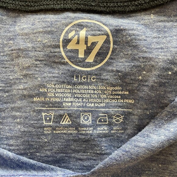 47 Toronto Blue Jays Women's Notch Tee sz L - Picture 4 of 6